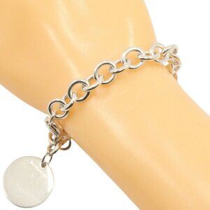 TIFFANY&Co. Return to TIFFANY & Co. Bracelet Oval tag Silver925 34.8g Women